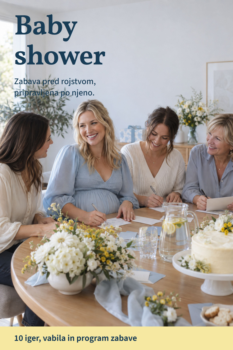 Platnica: Baby shower: 10 iger, vabila in program zabave