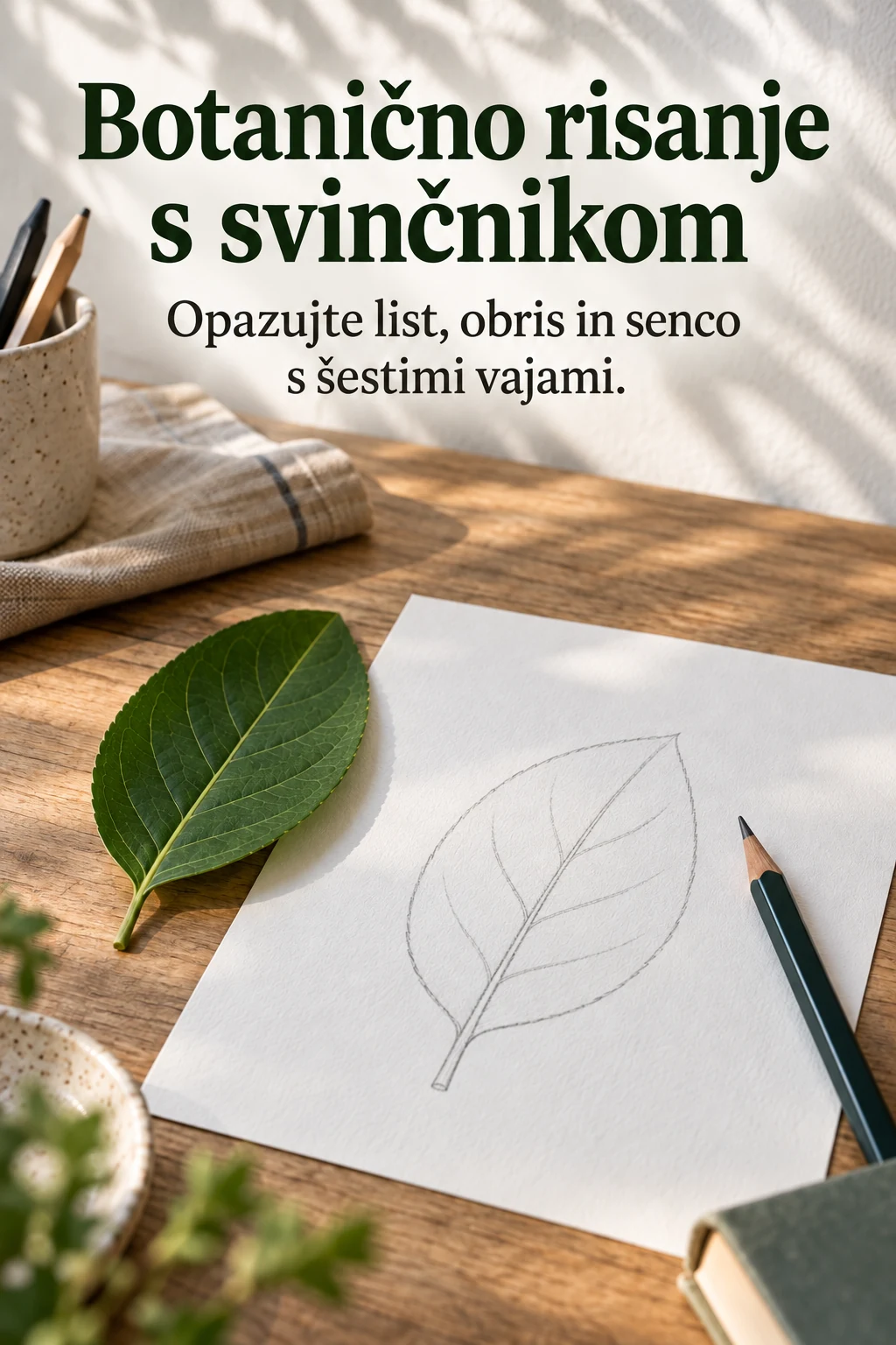 Platnica: Botanično risanje s svinčnikom
