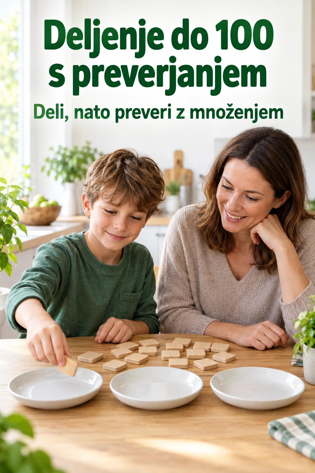 Platnica: Deljenje do 100 s preverjanjem