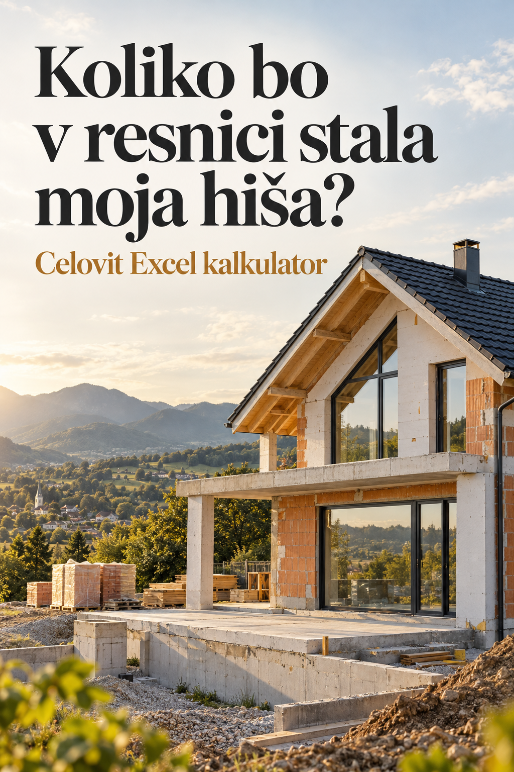 Platnica: Koliko bo v resnici stala moja hiša? — Celovit Excel kalkulator