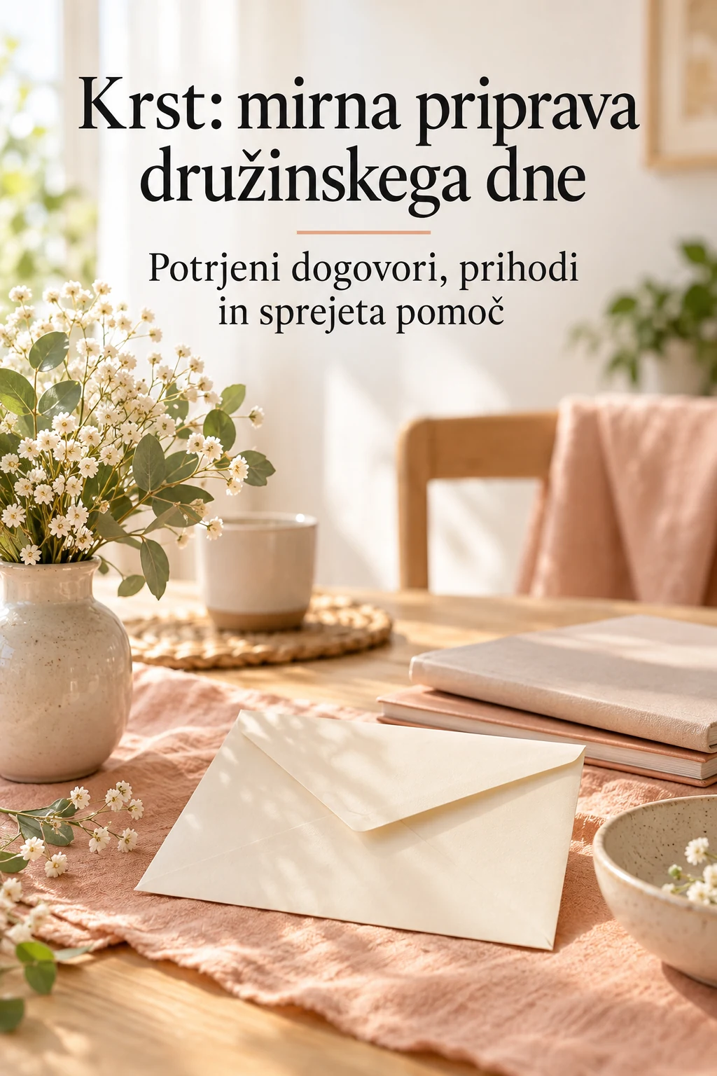 Platnica: Krst: mirna priprava družinskega dne