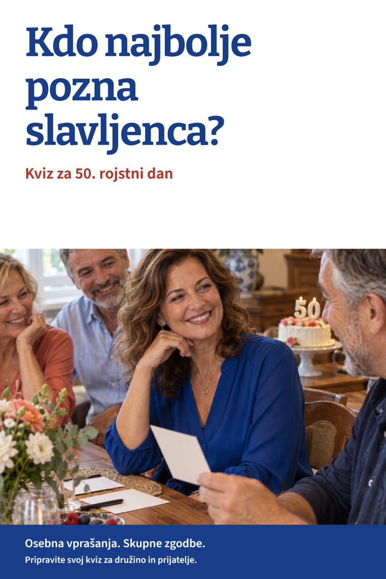 Platnica: Kdo najbolje pozna slavljenca? Kviz za 50. rojstni dan