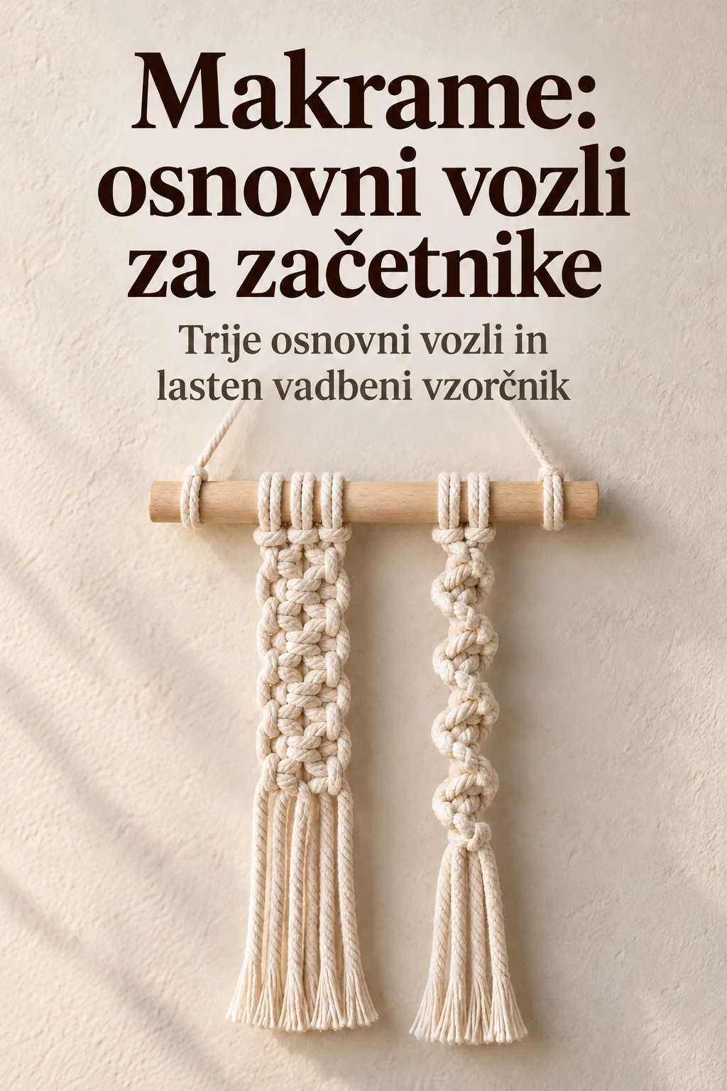Platnica: Makrame: osnovni vozli za začetnike