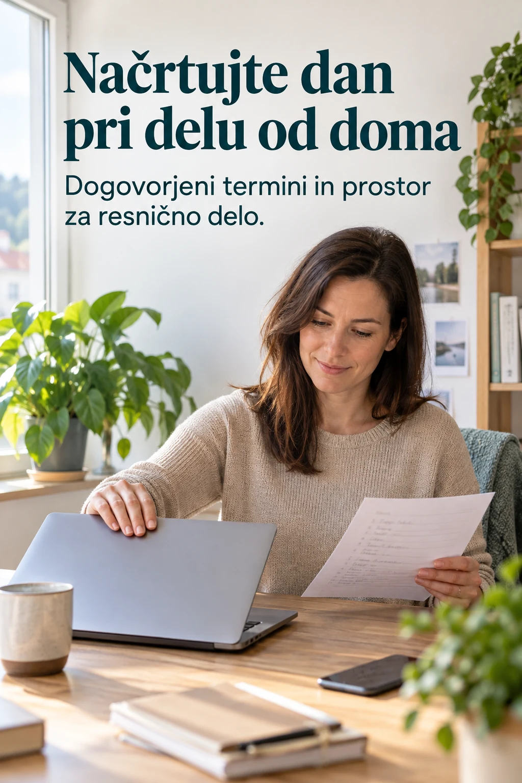 Platnica: Načrtujte dan pri delu od doma