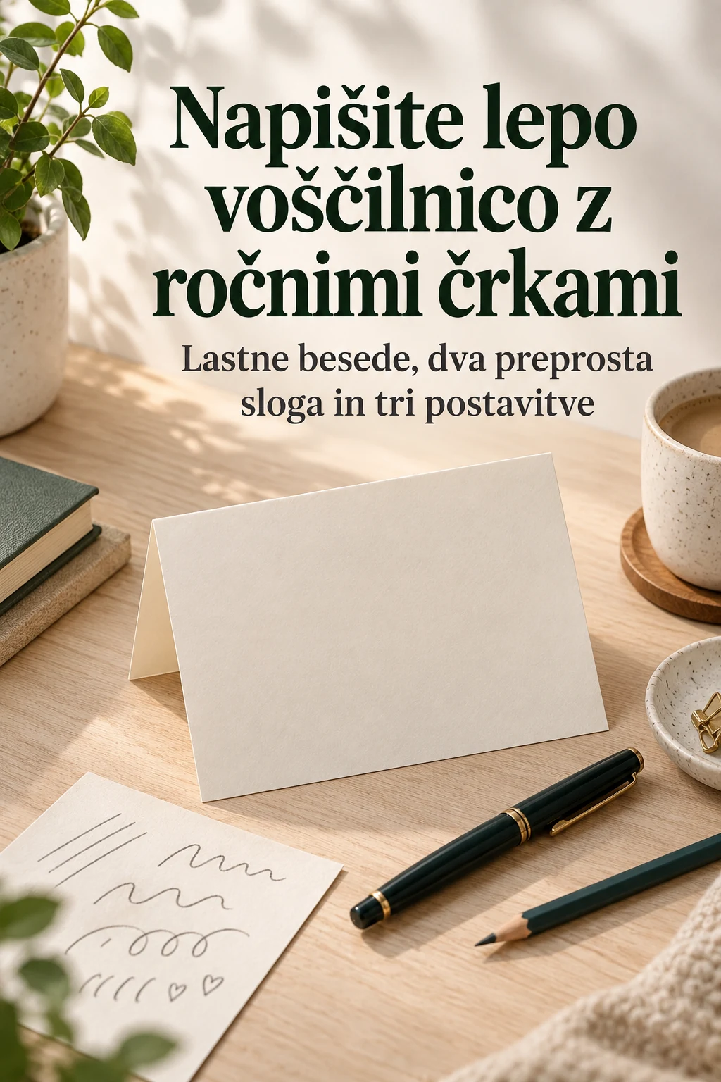 Platnica: Napišite lepo voščilnico z ročnimi črkami