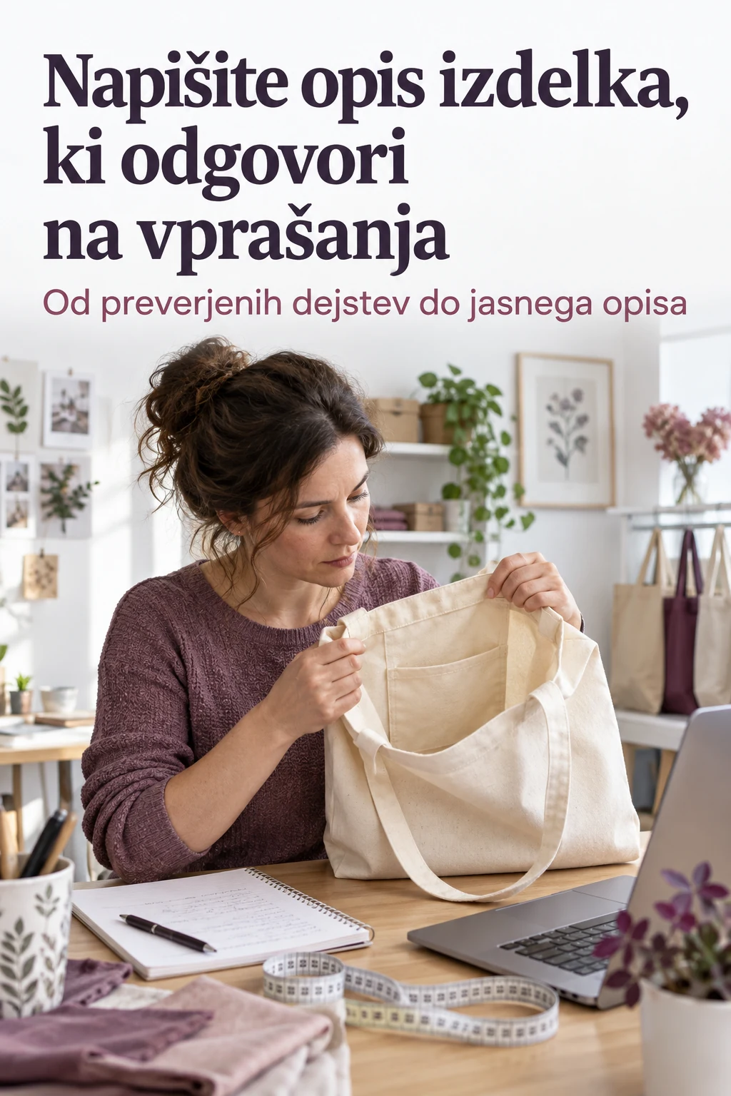 Platnica: Napišite opis izdelka, ki odgovori na vprašanja