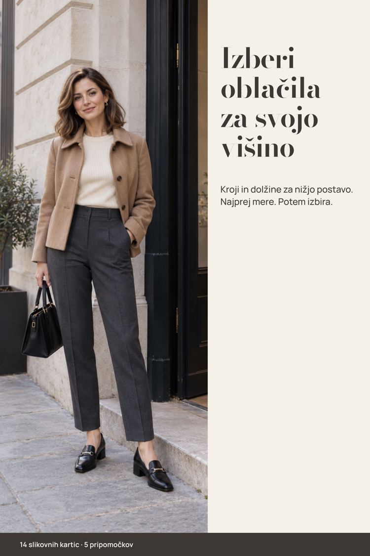 Platnica: Izberi oblačila za svojo višino
