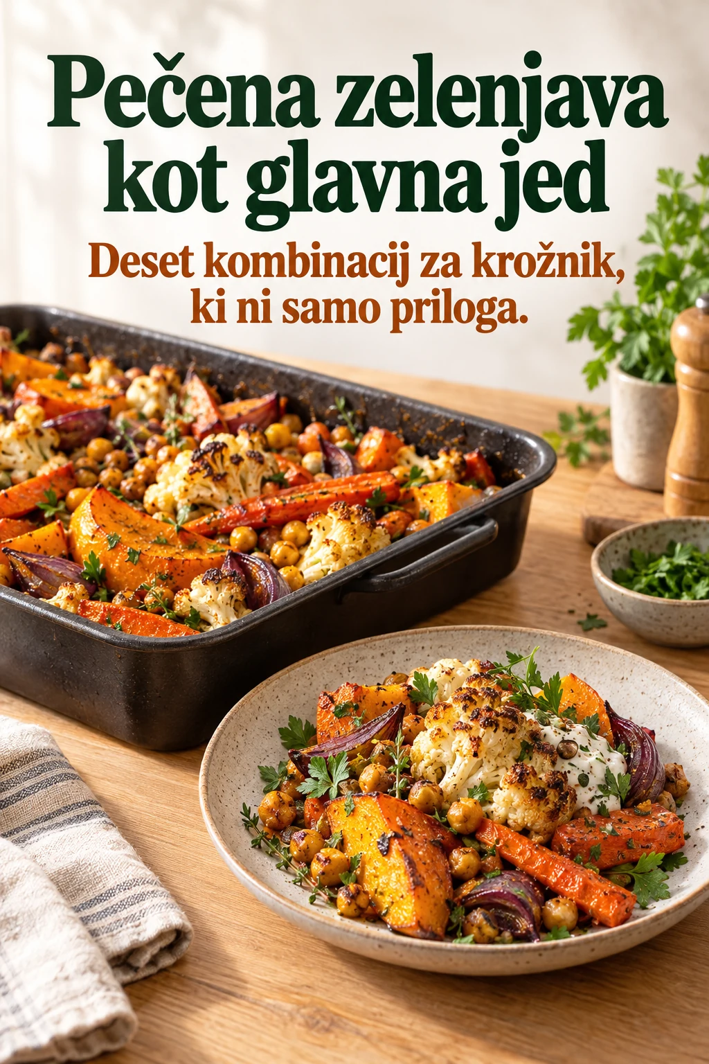 Platnica: Pečena zelenjava kot glavna jed