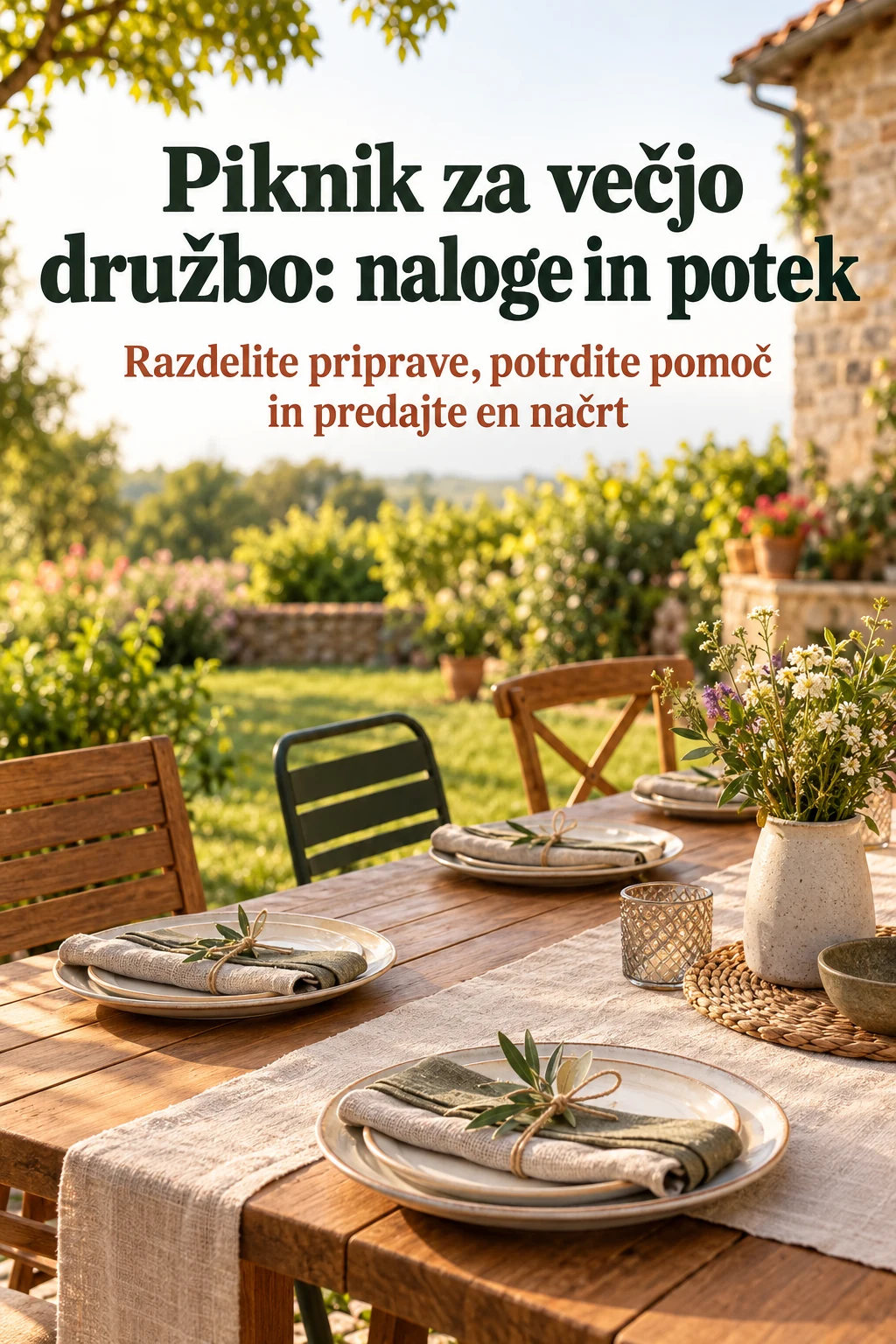 Platnica: Piknik za večjo družbo: naloge in potek