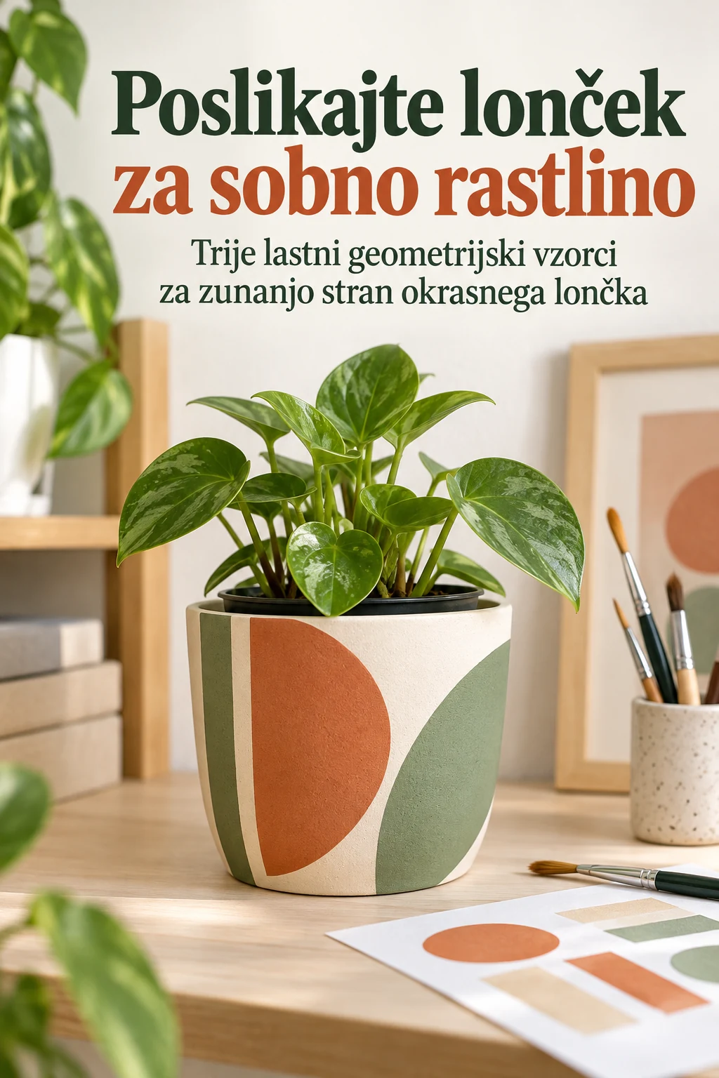 Platnica: Poslikajte lonček za sobno rastlino