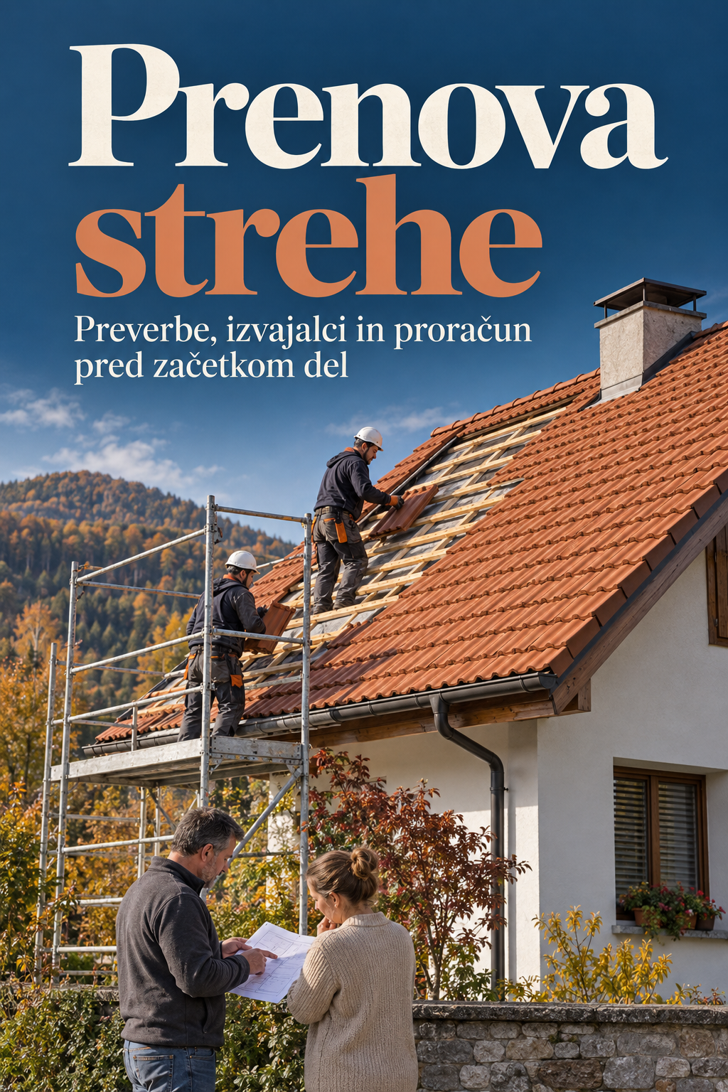Platnica: Prenova strehe — Načrt stroškov in vprašanj za izvajalca