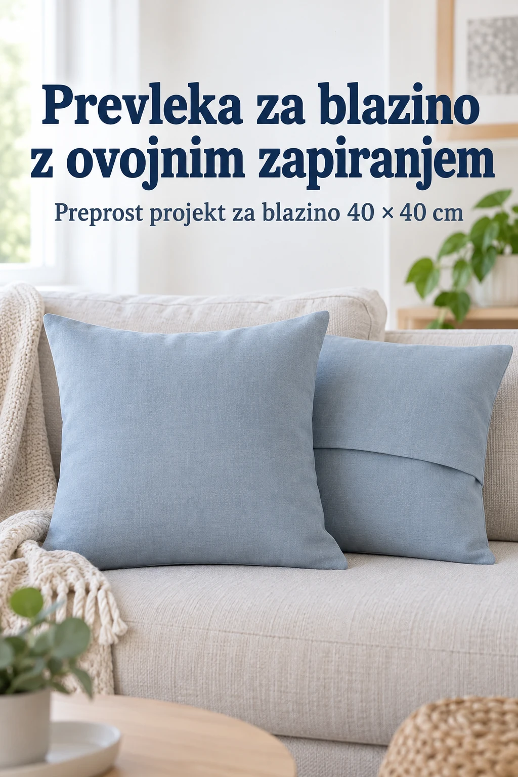 Platnica: Prevleka za blazino z ovojnim zapiranjem