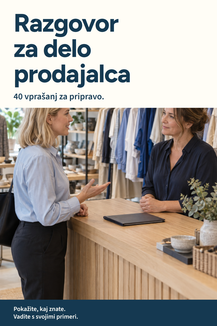 Platnica: Razgovor za delo prodajalca: 40 vprašanj