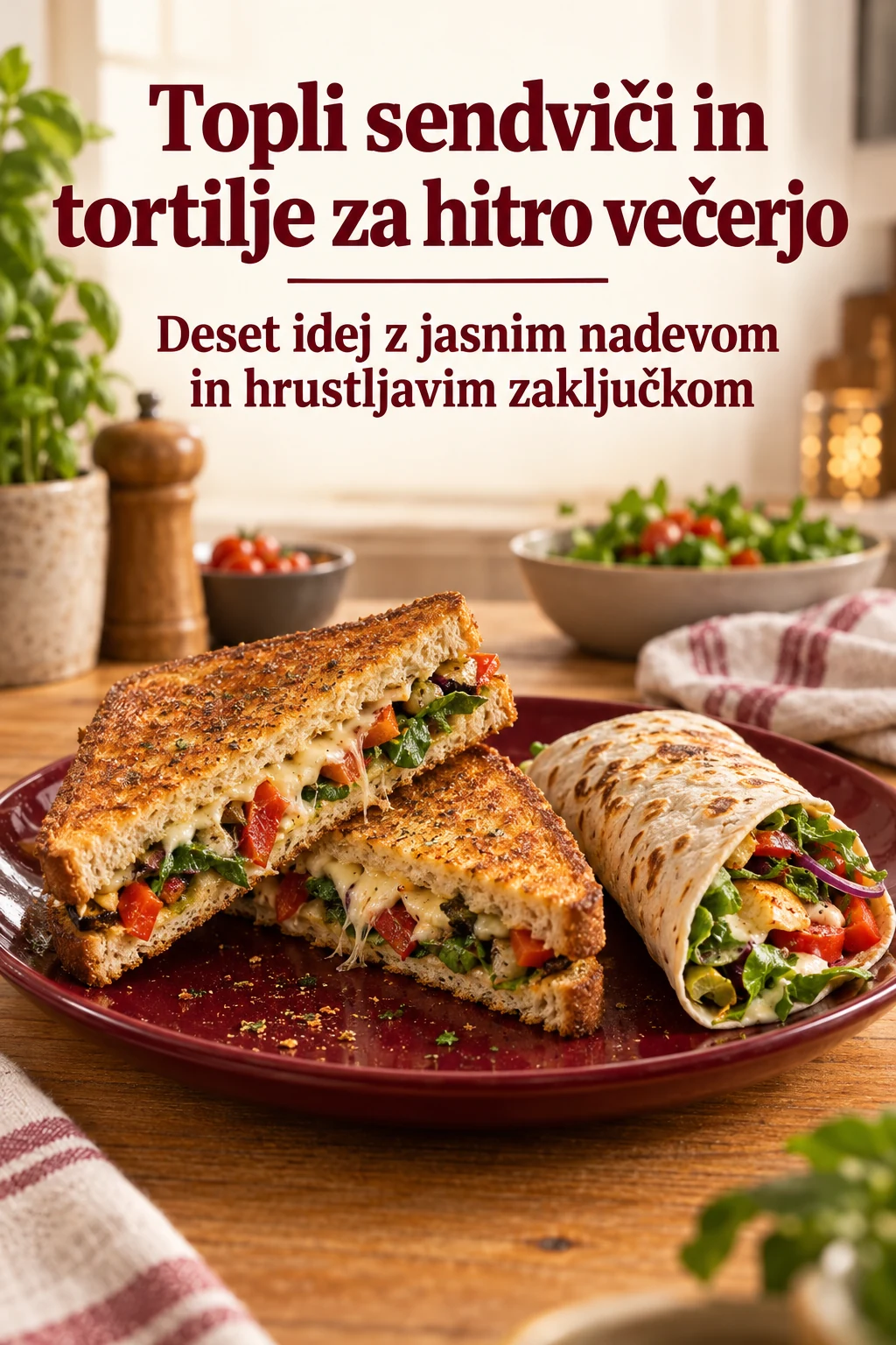 Platnica: Topli sendviči in tortilje za hitro večerjo
