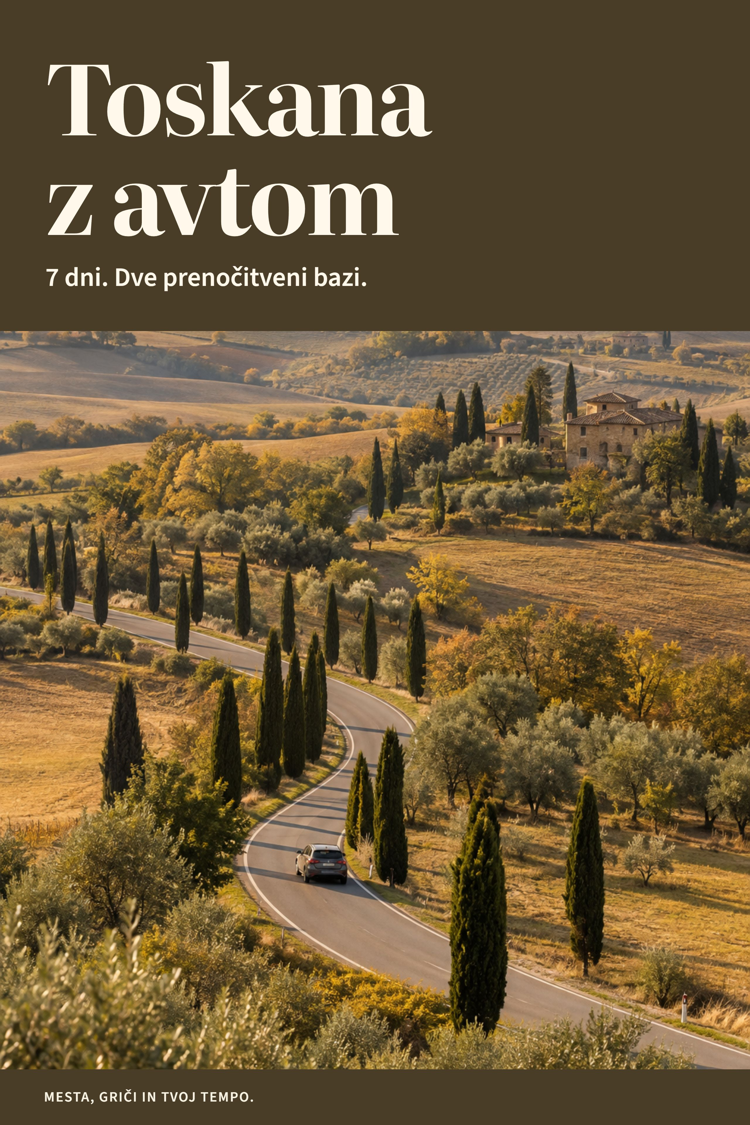 Platnica: Toskana z avtom