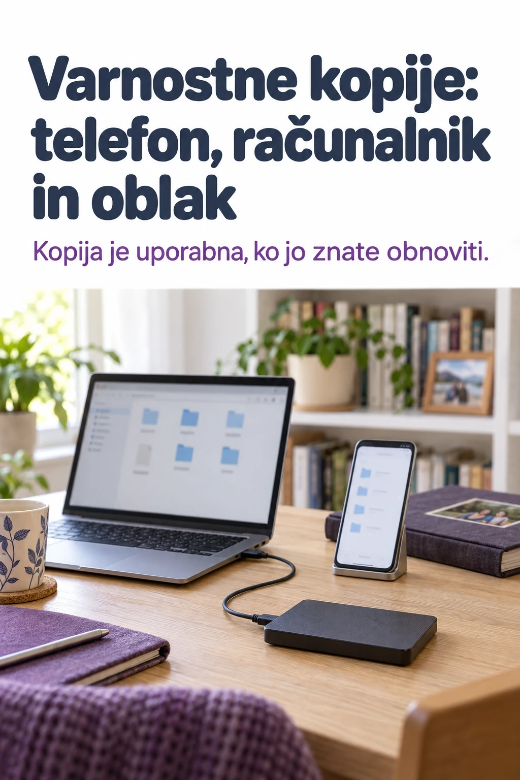 Platnica: Varnostne kopije: telefon, računalnik in oblak