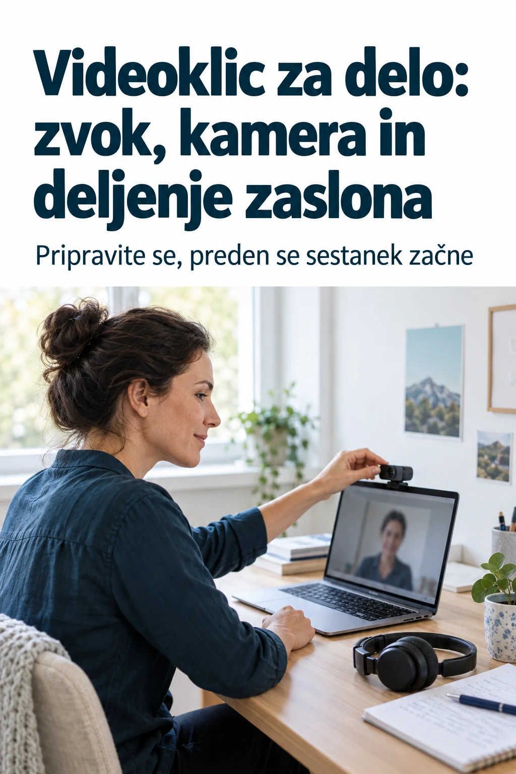 Platnica: Videoklic za delo: zvok, kamera in deljenje zaslona