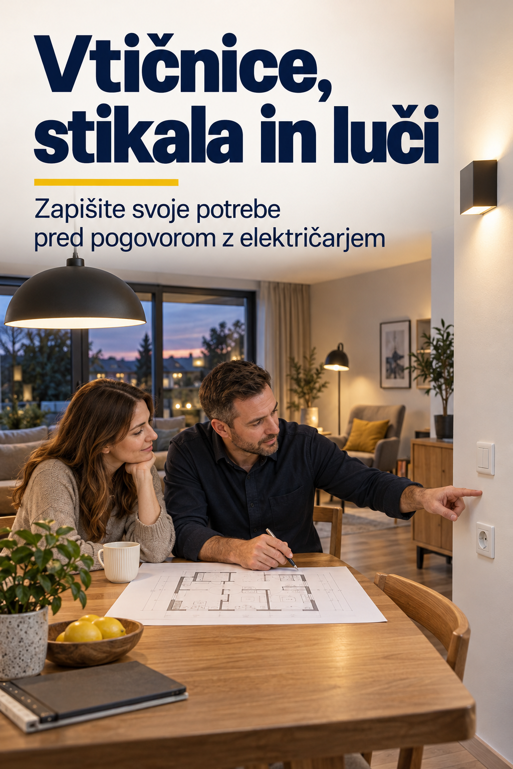 Platnica: Vtičnice, stikala in luči — Priročnik za vsak prostor