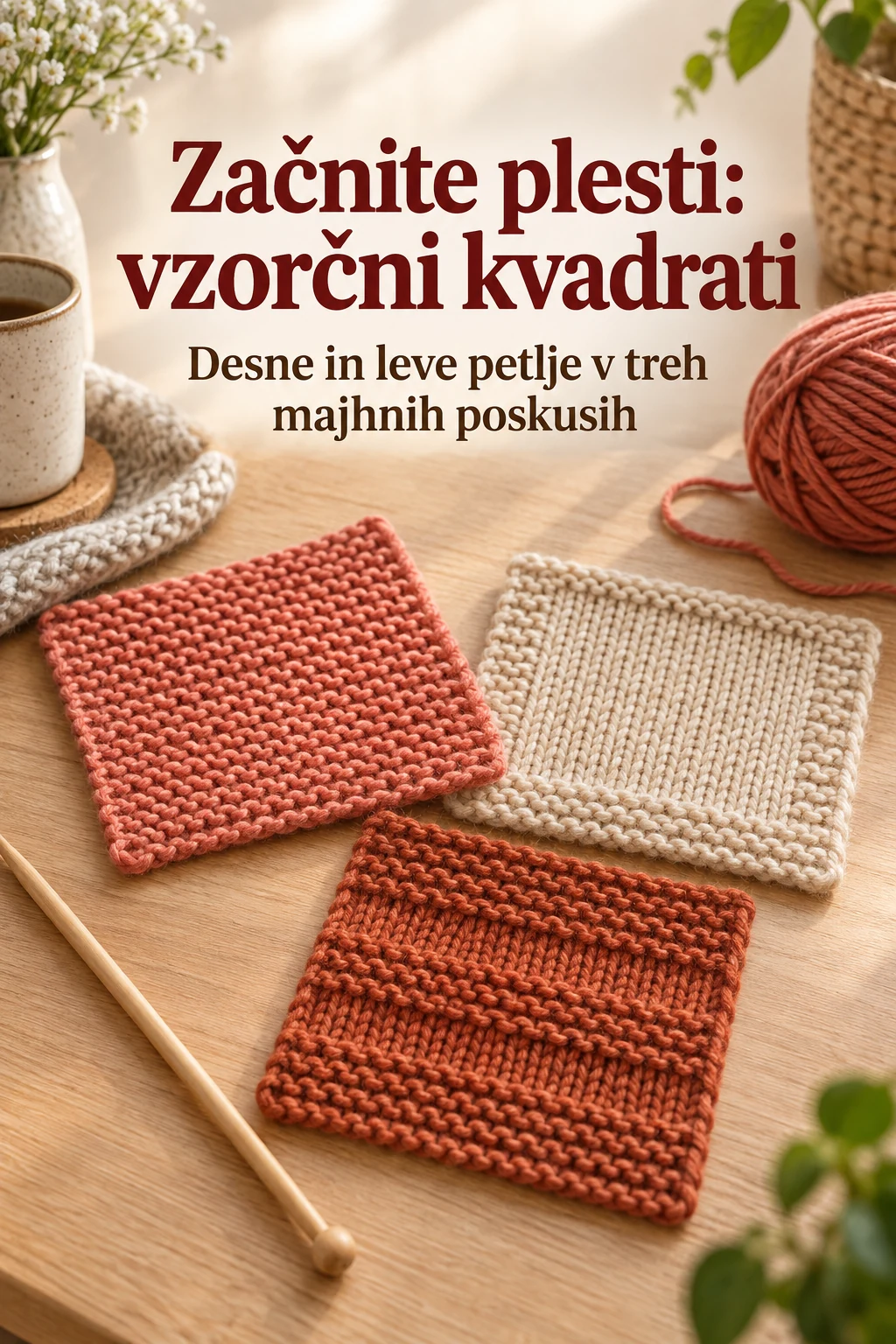 Platnica: Začnite plesti: vzorčni kvadrati