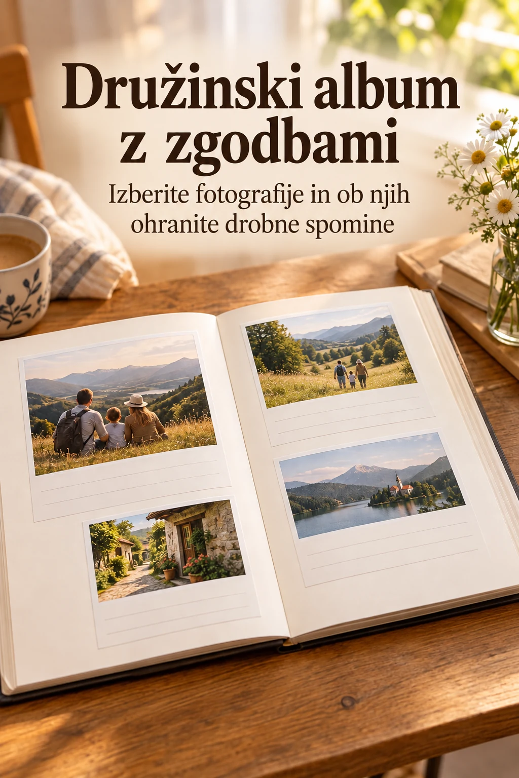 Platnica: Družinski album z zgodbami — Izberite fotografije in ob njih ohranite drobne spomine