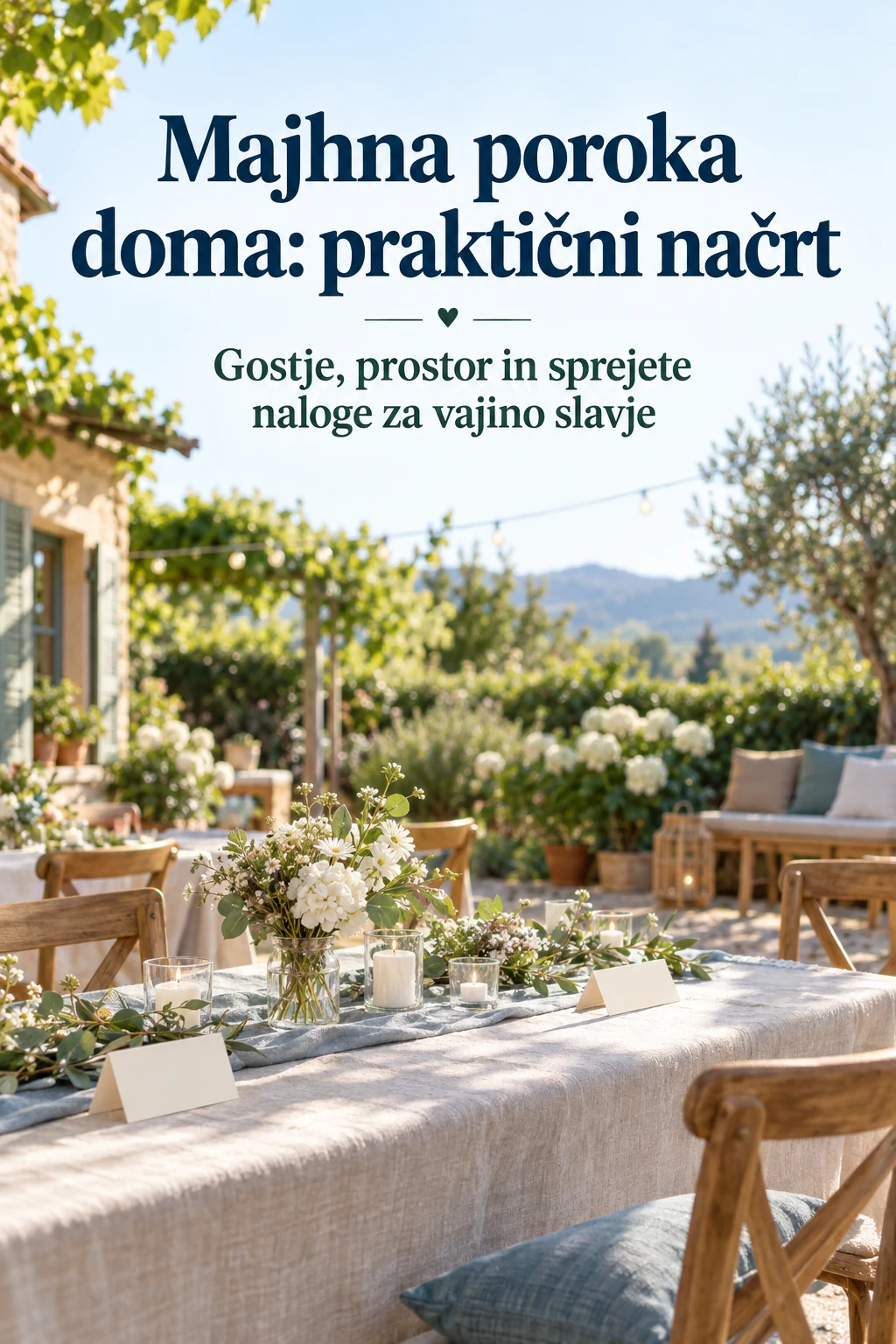 Platnica: Majhna poroka doma: praktični načrt — Gostje, prostor in sprejete naloge za vajino slavje