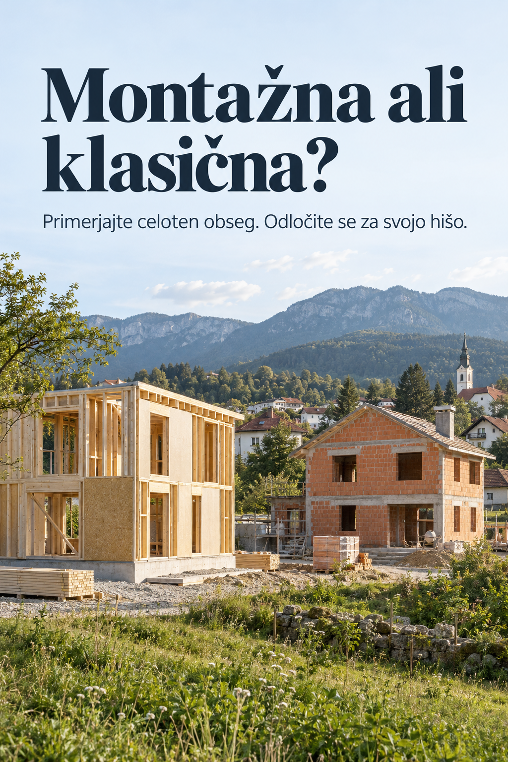Platnica Montažna ali klasična z realistično podobo lesene in zidane konstrukcije v slovenski pokrajini.