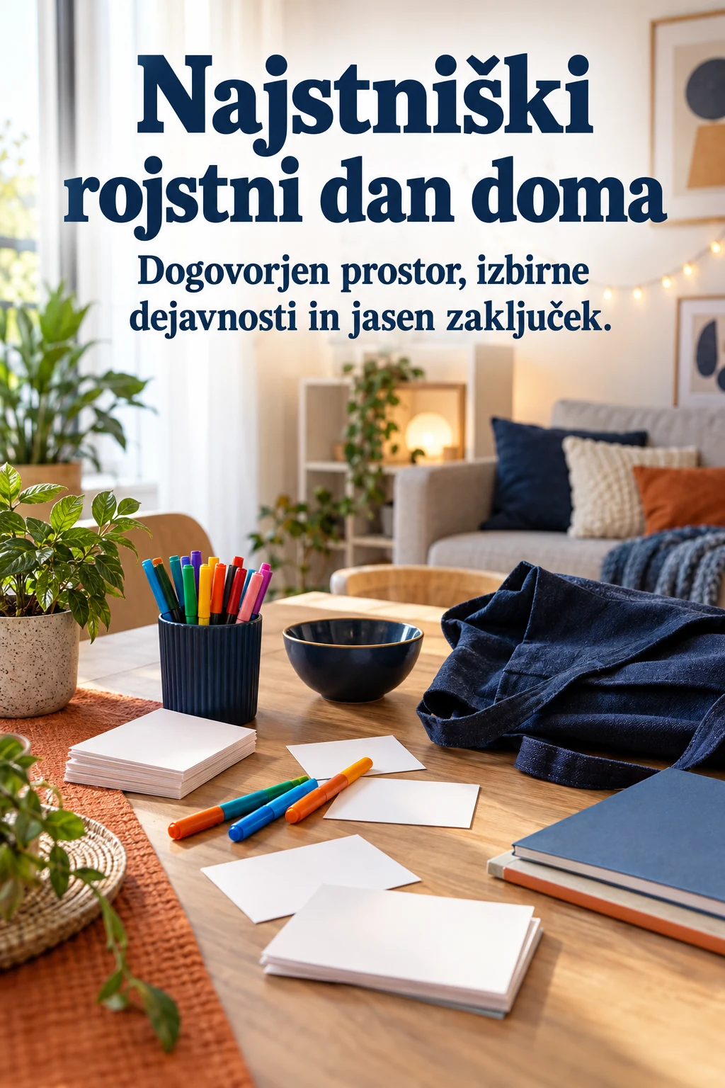 Platnica: Najstniški rojstni dan doma — Dogovorjen prostor, izbirne dejavnosti in jasen zaključek