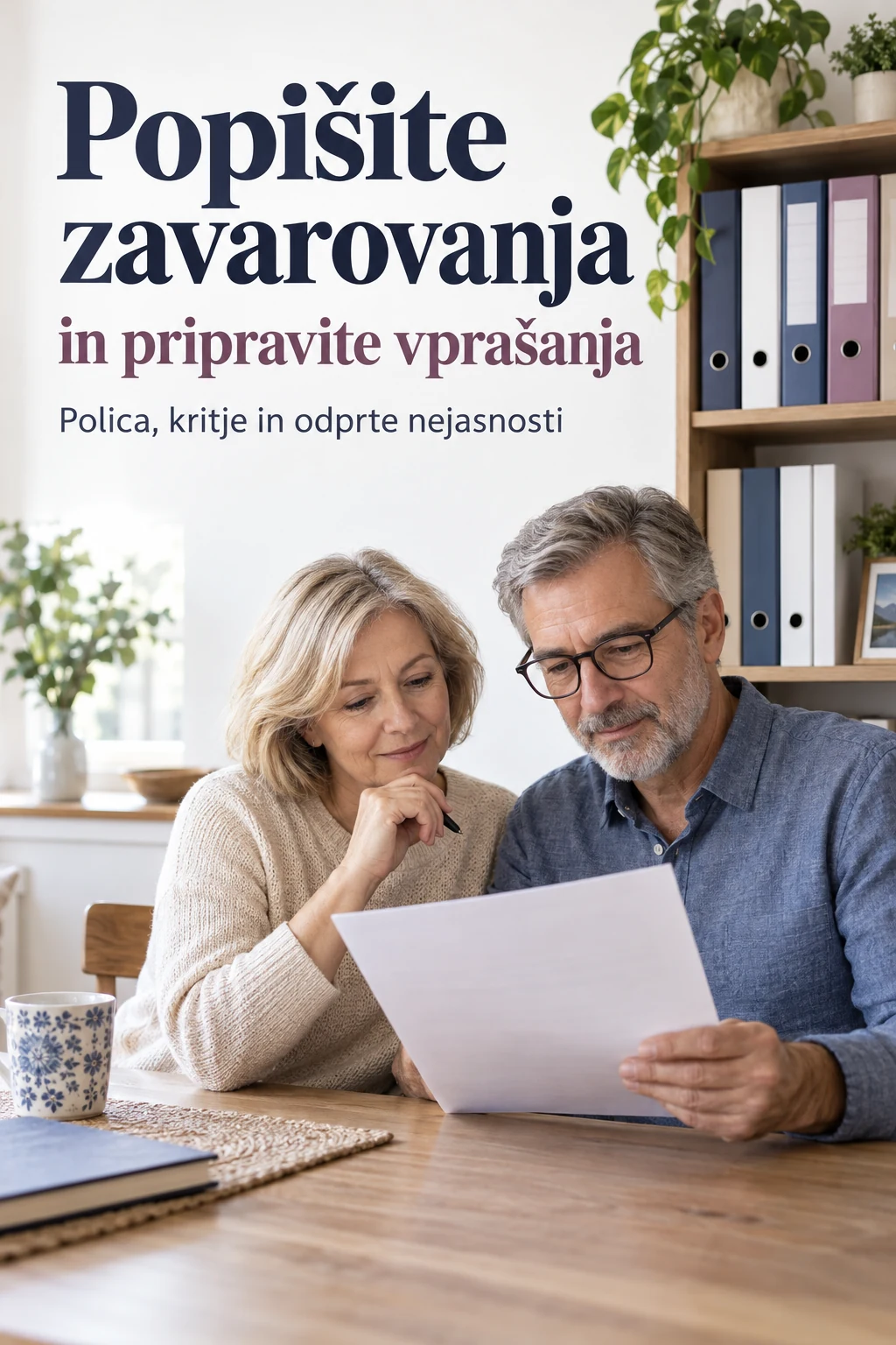 Platnica: Popišite zavarovanja in pripravite vprašanja — Polica, kritje in odprte nejasnosti