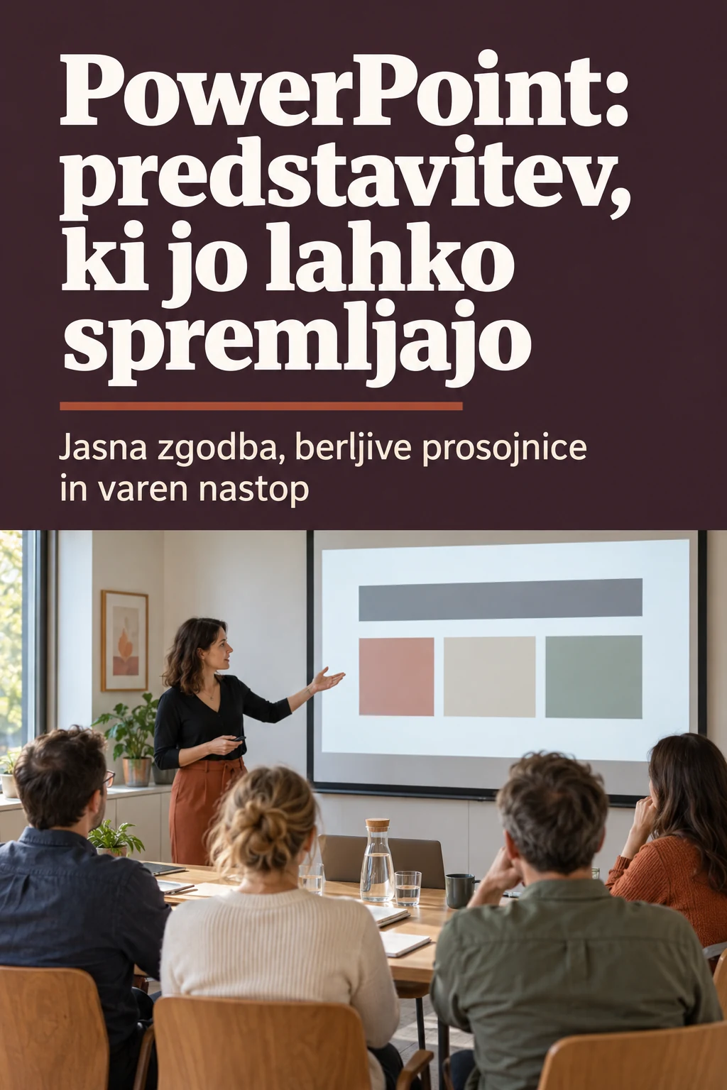 Platnica: PowerPoint: predstavitev, ki jo lahko spremljajo — Jasna zgodba, berljive prosojnice in varen nastop
