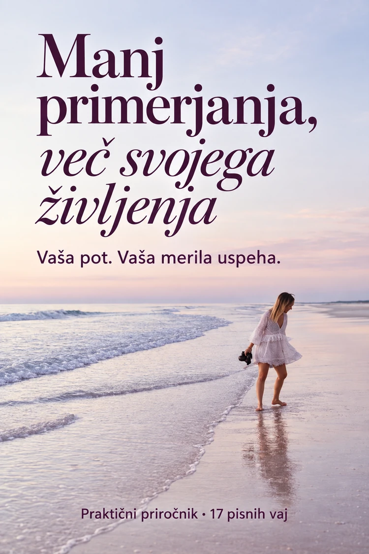 Manj primerjanja, več svojega življenja — potrjena platnica