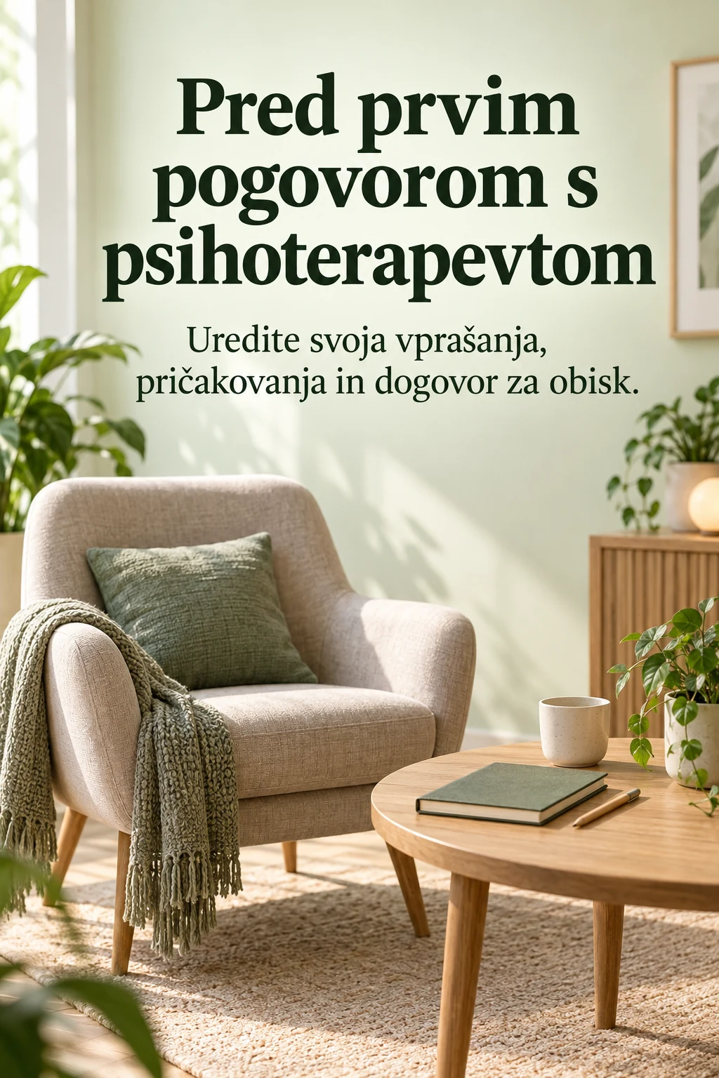 Platnica: Pred prvim pogovorom s psihoterapevtom — Uredite svoja vprašanja, pričakovanja in dogovor za obisk