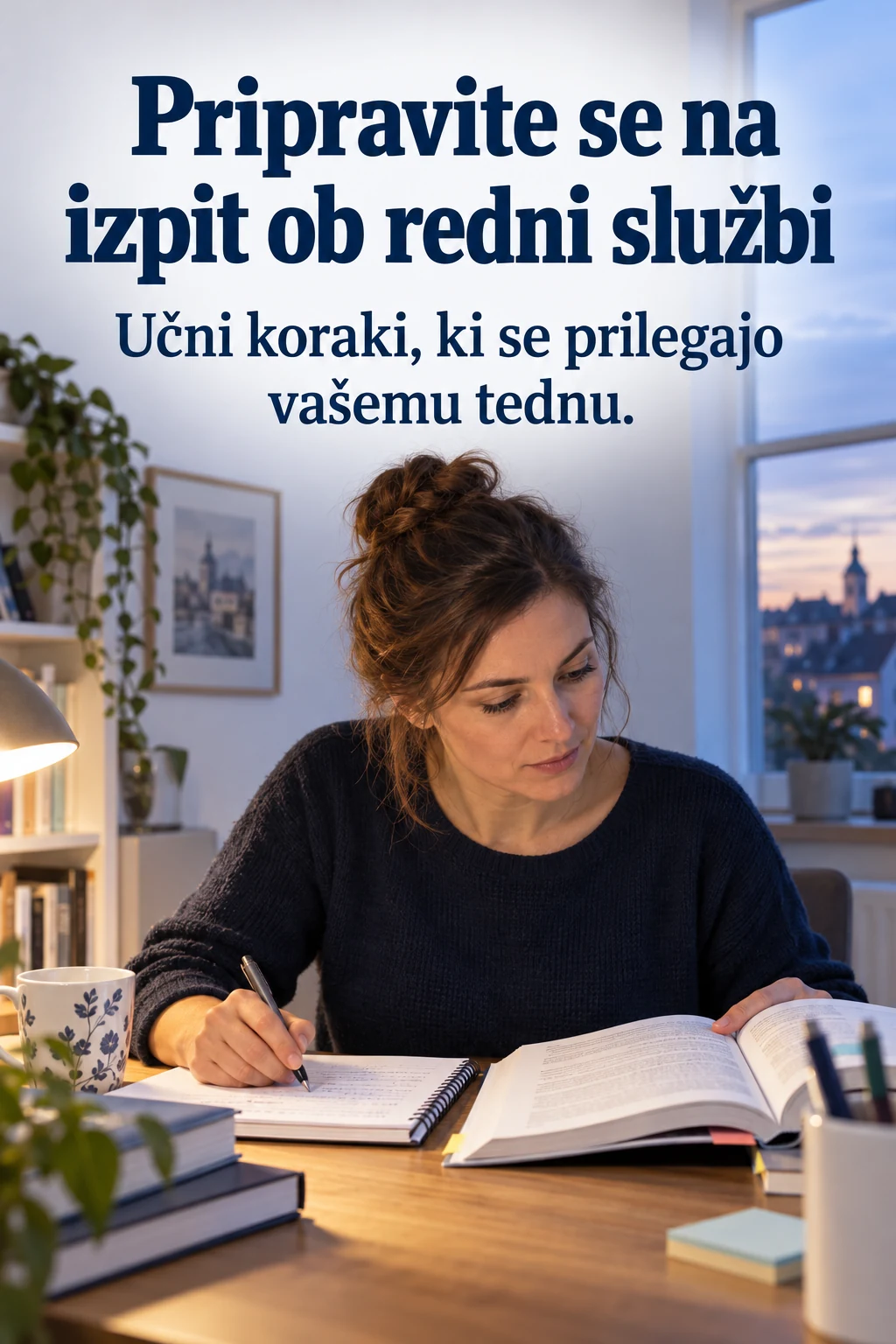 Platnica: Pripravite se na izpit ob redni službi — Učni koraki, ki se prilegajo vašemu tednu