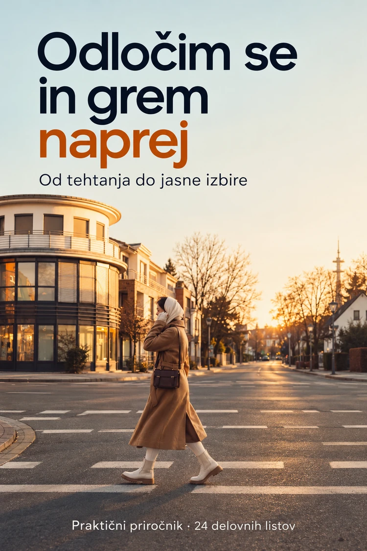 Odločim se in grem naprej — potrjena platnica