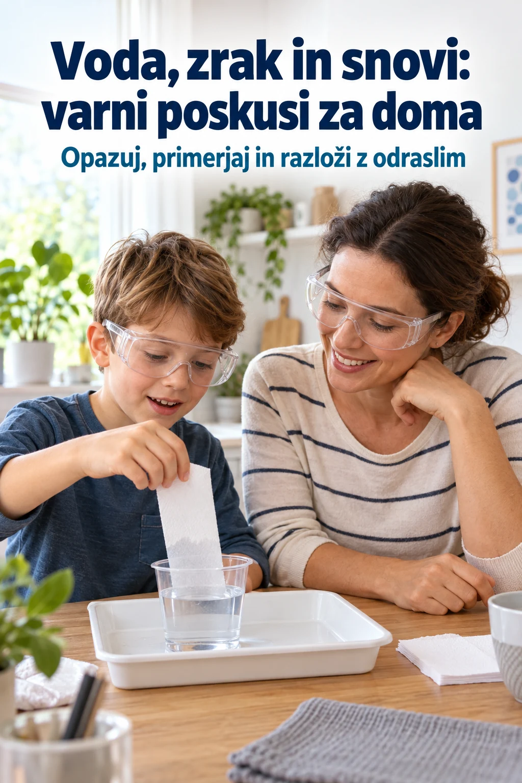 Platnica: Voda, zrak in snovi: varni poskusi za doma — Opazuj, primerjaj in razloži z odraslim