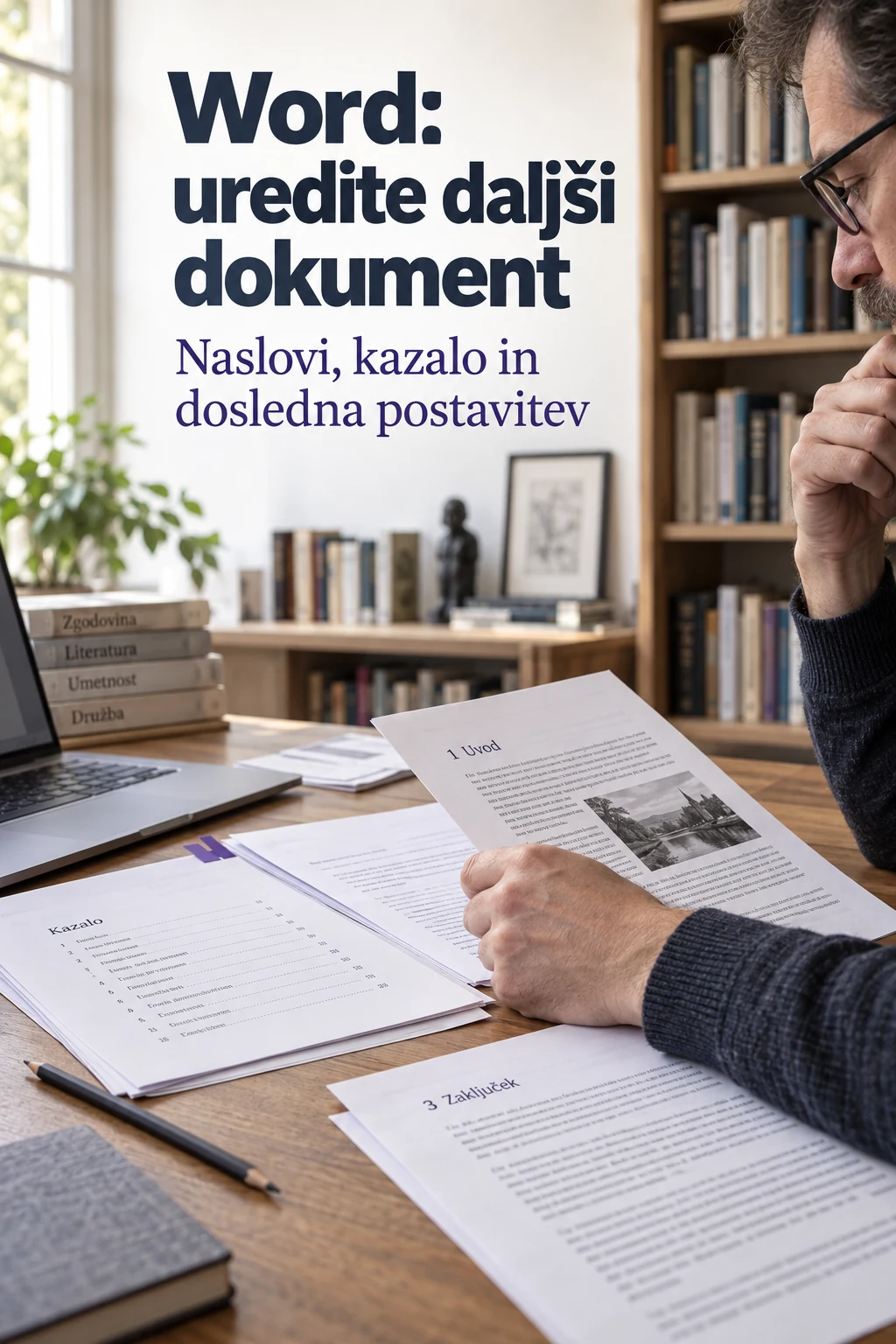 Platnica: Word: uredite daljši dokument — Naslovi, kazalo in dosledna postavitev