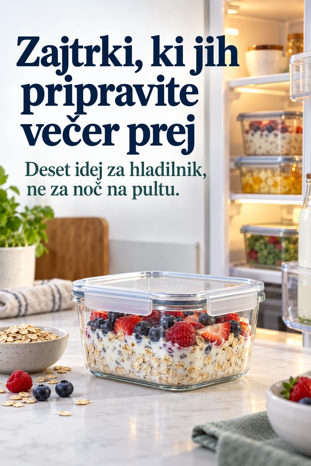 Platnica: Zajtrki, ki jih pripravite večer prej — Deset idej za hladilnik, ne za noč na pultu